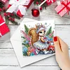 (US Local)6PCS DIY Xmas Diamond Art Greeting Cards Congratulations Cards & Gifts (Squirrel