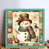 Xmas Snowman-11CT Stamped Cross Stitch 40*40cm