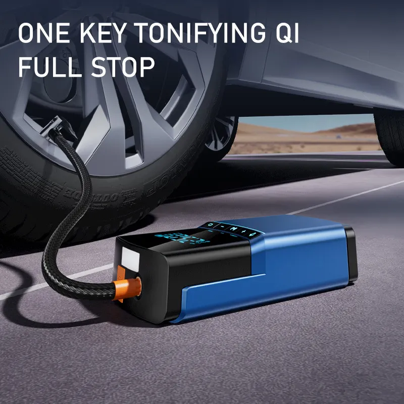 Vehicle emergency starting power supply air pump charger