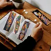 (US Local)8Pcs DIY Phoenix Diamond Painting Art Bookmarks with Crystal Pendants for Gift
