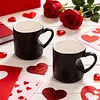 Heart-Shaped Color Changing Cup with Love Handle Heat Colors Change Beverage Cups Multi-Purpose Funny Color Changing Coffee Cup for Valentines Day/Anniversary/Wedding/Proposal