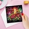 6PCS DIY Greeting Card Special shaped Diamond Painting Christmas Postcards