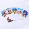 (US Local)6PCS DIY Diamond Art Greeting Cards Xmas Designs for Festivals and Celebrations
