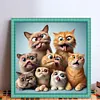 Funny Cat-11CT Stamped Cross Stitch 40*40cm