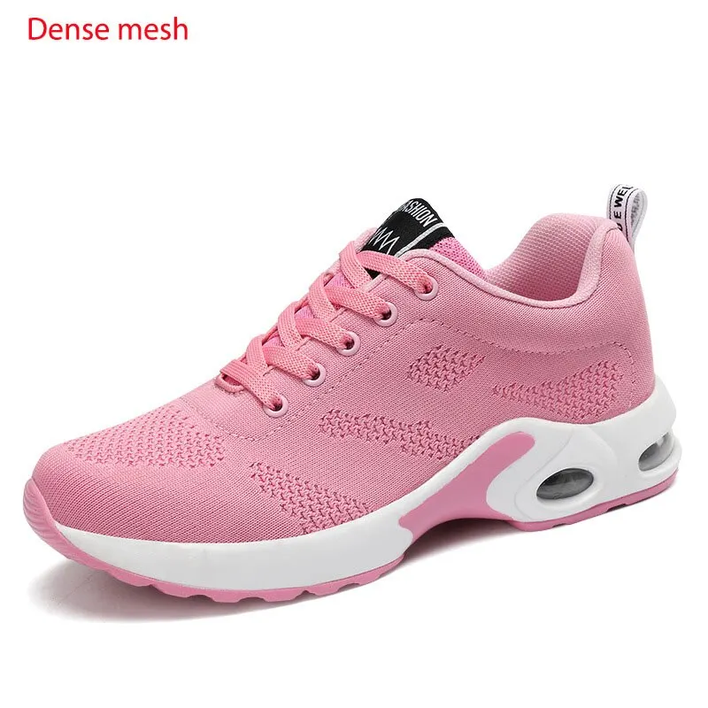 Women  Cushion Sneakers Fashion Lace Up Breathable  Running Shoes Lightweight Outdoor Fitness Sports Shoes Female Casual Shoes