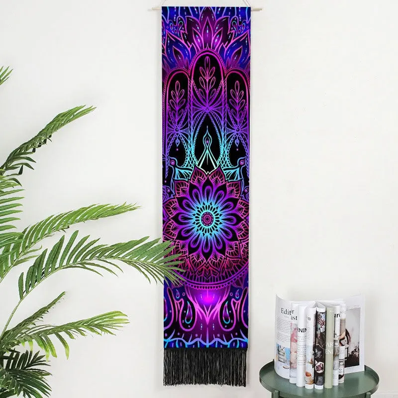 Lifelike Snake Wall Hanging Phase Tapestry Bohemia Tarot Tassel Tapestry Boho Mandala Art Tapestries For Bedroom Office Decor