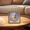 Diamond Painting Wooden Double-Sided Datura and Butterfly Ornaments Kit with Photo Frame Desktop