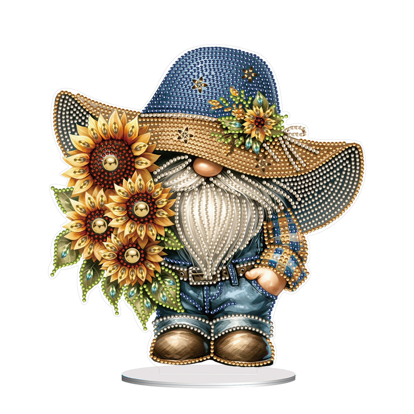 5D DIY Special Shape Diamond Painting Desk Ornament Gnome Decor Kit