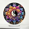 Yin Yang Lotus Acrylic DIY Diamond Painting Clock Kit Diamond Art Clock