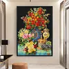 Blooming Flowers-Full Embroidery 2 Strands 14CT Stamped Cross Stitch-55*75CM-Large Size