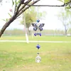 Butterfly Eye Crystal Hanging Light Catcher Pendant Garden Window Decor (B)