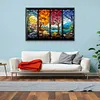 (US Local)Paint By Numbers Kit On Canvas DIY Oil Art Four Seasons Picture Decor 60x40cm