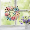 Diamond Painting Acrylic Peony Butterfly 5D Diamond Painting Wreath Clock