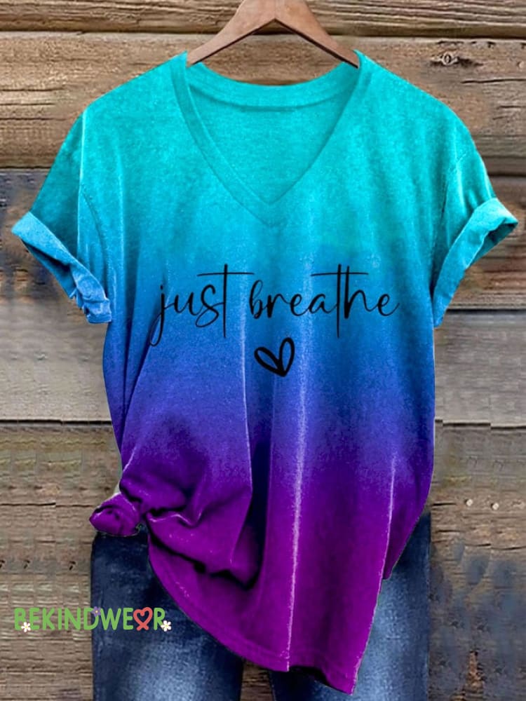 Women&rsquo;s Just Breathe T-Shirt Picture 1 / S