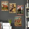 4PCS cavalier - Ensemble de panneaux en m&eacute;tal(20*30cm)