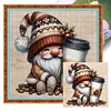 (Multi-Style) Coffee Gnome-11CT Stamped Cross Stitch 40*40cm/15.75*15.75in