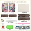 (US Local)Diamond Painting Storage Box DIY 5D Diamond Painting Jewelry Box (Butterfly A)