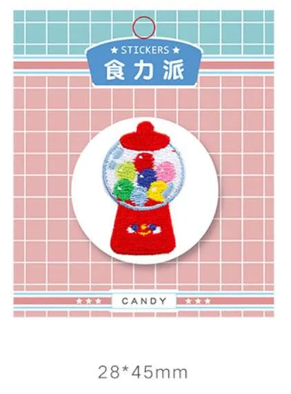 Funny Little Food Embroidery Sticker
