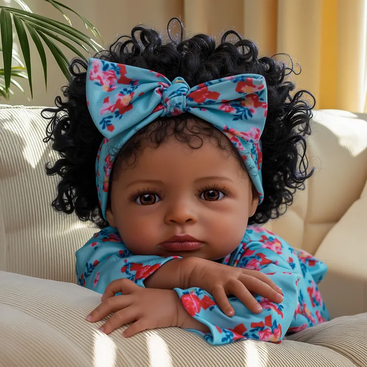 Babeside Quiet Reborn Baby Laney 20'' African American Little Infant Girl Healing of the Heart