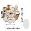 5D DIY Special Shape Diamond Painting Desk Ornament Handmade Clock Kit(Tea Time)