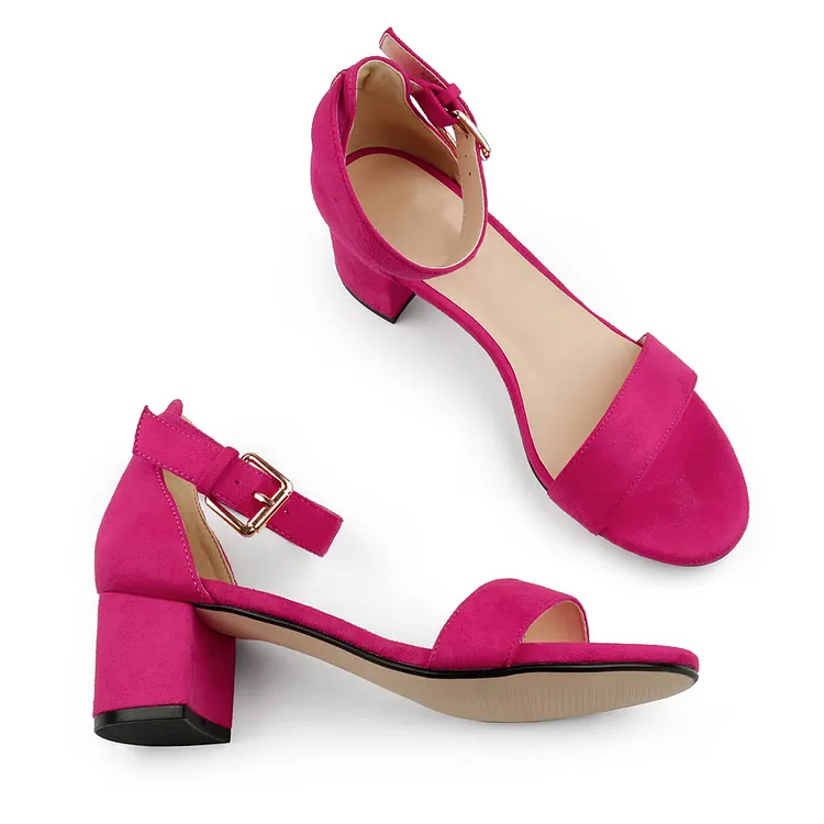 50mm/2 Inch Women's Chunk Low Heel Pump High Heels Sandals VOCOSI VOCOSI