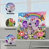 DIY Pearl Painting Baby Elephant for Home Decor with Frame(25x25cm)