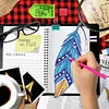 6pcs/set 5D DIY Diamond Painting Feather Shape Bookmark Kits