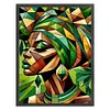 Green Girl Painting-11CT Stamped/Counted Cross Stitch 40*55cm/15.75*21.65in