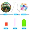 DIY Crystal Diamond Painting Double Sided Effect  Tractor Pendant Home Garden Hanging Kit