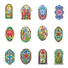 12pcs Flowers-1 5D DIY Square Drill Diamond Painting Kits for Adults Beginners Home Decor Diamonds Paintings Gem Art 5.91x7.09in