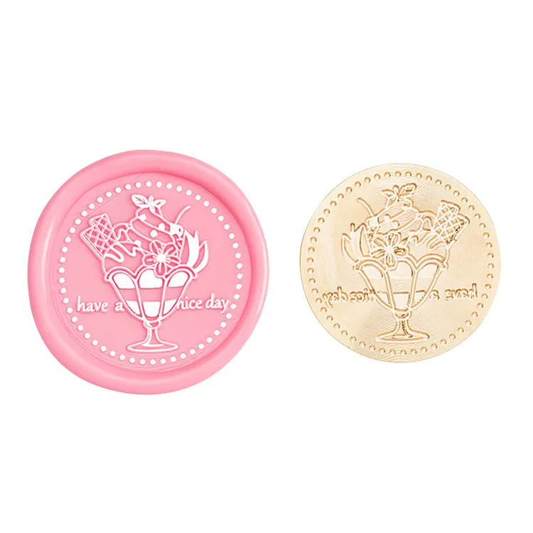 Diy Fire Lacquer Round Sealing Wax Stamp Head gbfke