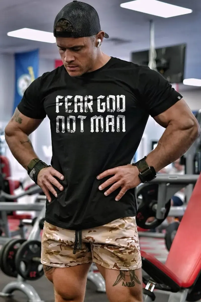 Not Men Fear God Not Man Printed Men's T-shirt