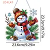 (US Local)Xmas Snowman Theme DIY Diamond Art Pendant Wall Door Decoration