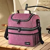 Insulated Lunch Bag Double Deck Lunch Box for Work Camping Hiking Beach Picnic