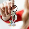(US Local)PET Double Sided Special Shaped Easter Alphabet DIY Diamond Painting Keychain