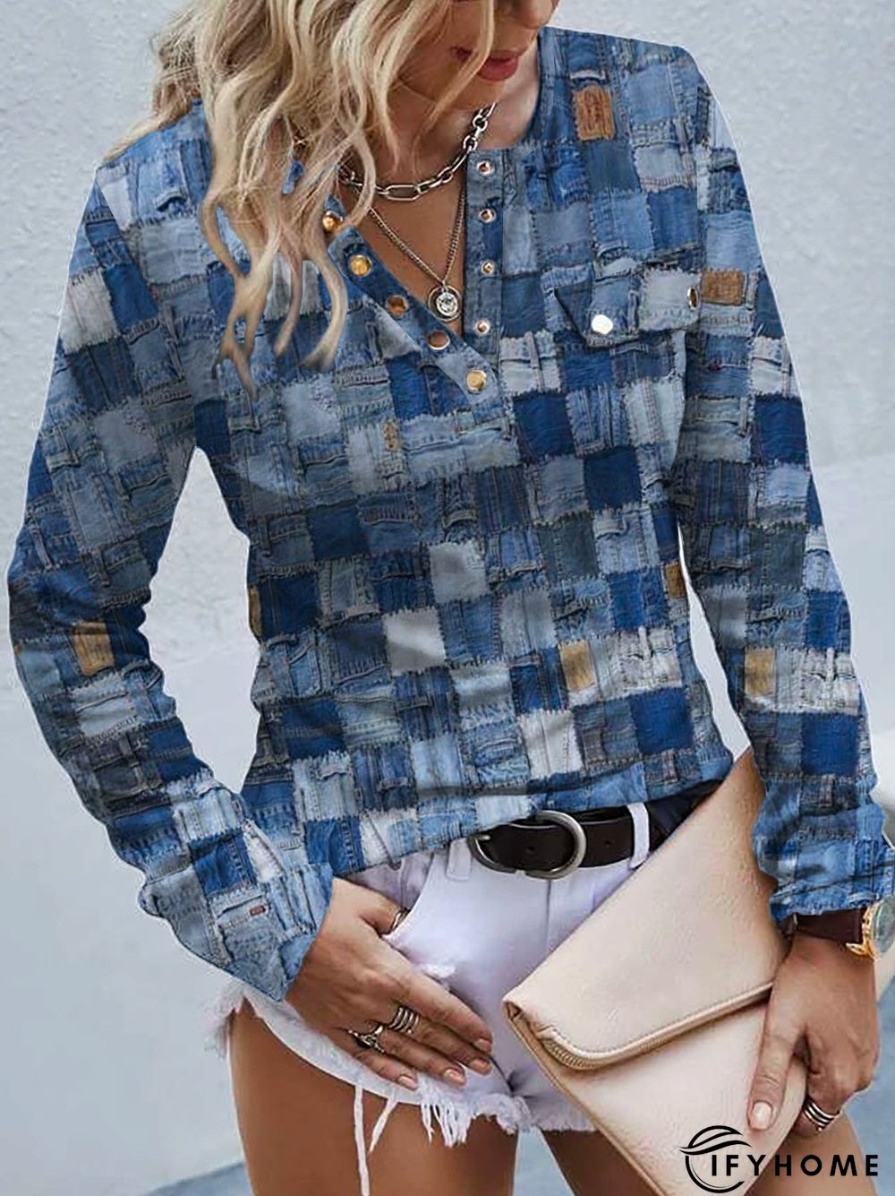 Casual Notched T-Shirt | IFYHOME