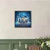 Diamond Painting-DIY Full Round Drill Detroit Lions(40*40 CM)