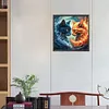 Ice  Fire Cat-Full Round Diamond Painting 30*30CM