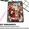(US Local)Santa Claus A5 Size Diamond Painting Notebook Set with 4Pcs Bookmark Gift