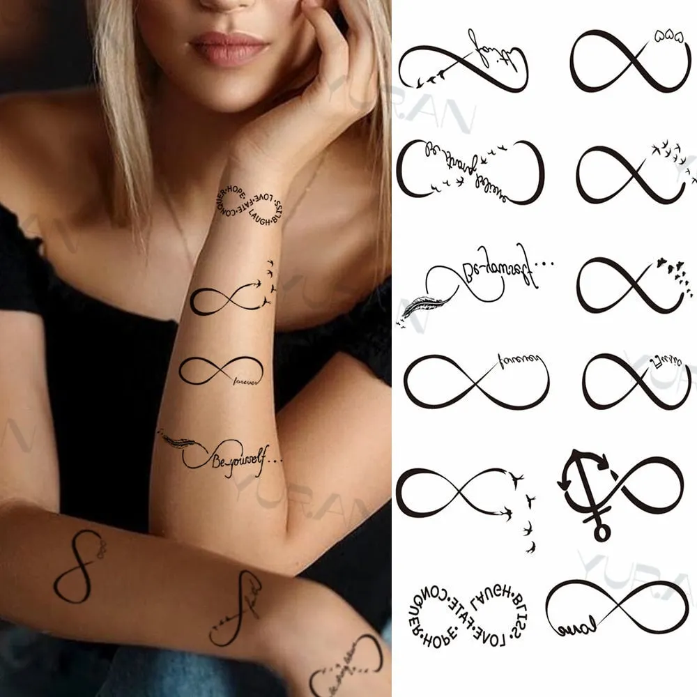 Black Large Snake Flower Fake Tattoo Sticker For Women Dot Rose Peony Temporary Tattoos DIY Water Transfer Tatoos Girls 530