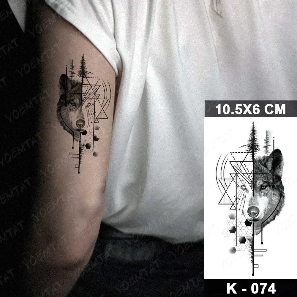 Waterproof Temporary Tattoo Stickers Nun Maria Prajna Diablo Old School Flash Tatto Arm Chest Body Art Fake Tattoos Women Men