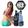 Mesh Drawstring Backpack Drawstring Gym Bag Waterproof for School Beach Holidays