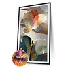 Diamond Painting -DIY Round Drill Golden Leaf Lotus(40x75cm)