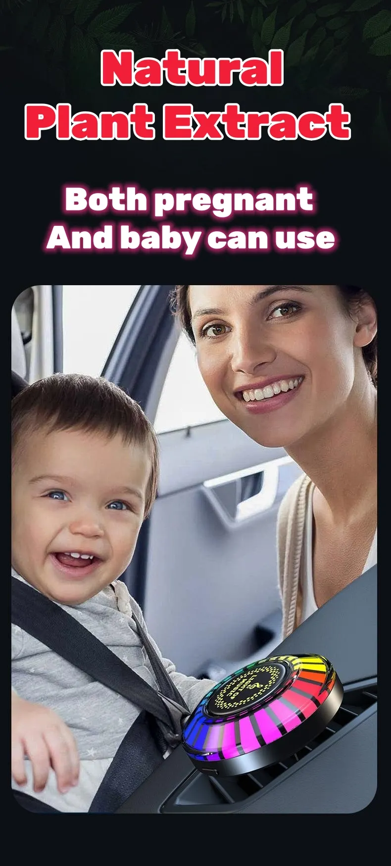 Car LED music rhythm light (with aroma diffuser)