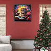 Cat Reading Book Glass Painting-Paint by Numbers Acrylic Painting 40*40CM