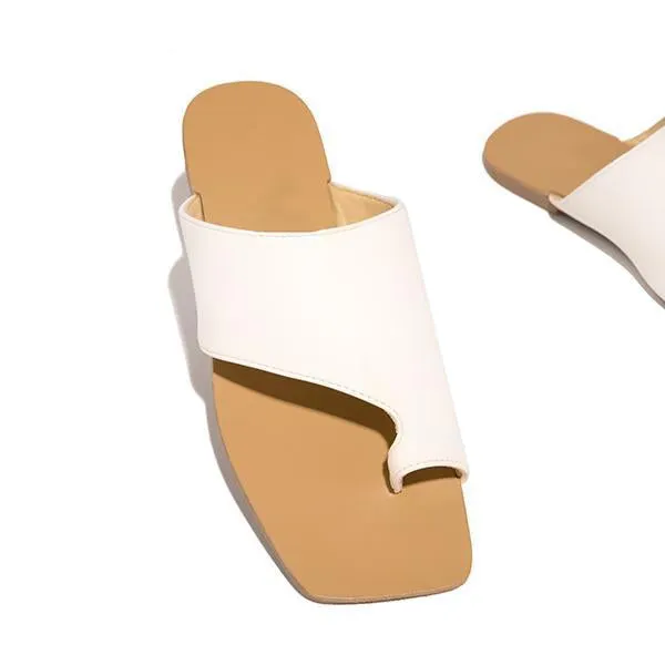 Mint Strap Detailing Slip On Sandals
