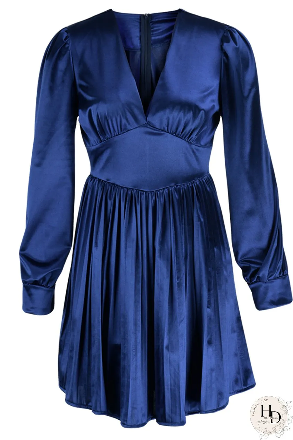Burgundy Casual Solid Patchwork Fold V Neck Pleated Dresses