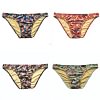 Mens Colorful Milk Silk Ginkgo Leaf Print Bikini Brief