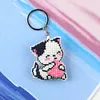 Bead Embroidery - Cat Beaded Counted Cross Stitch Keyring