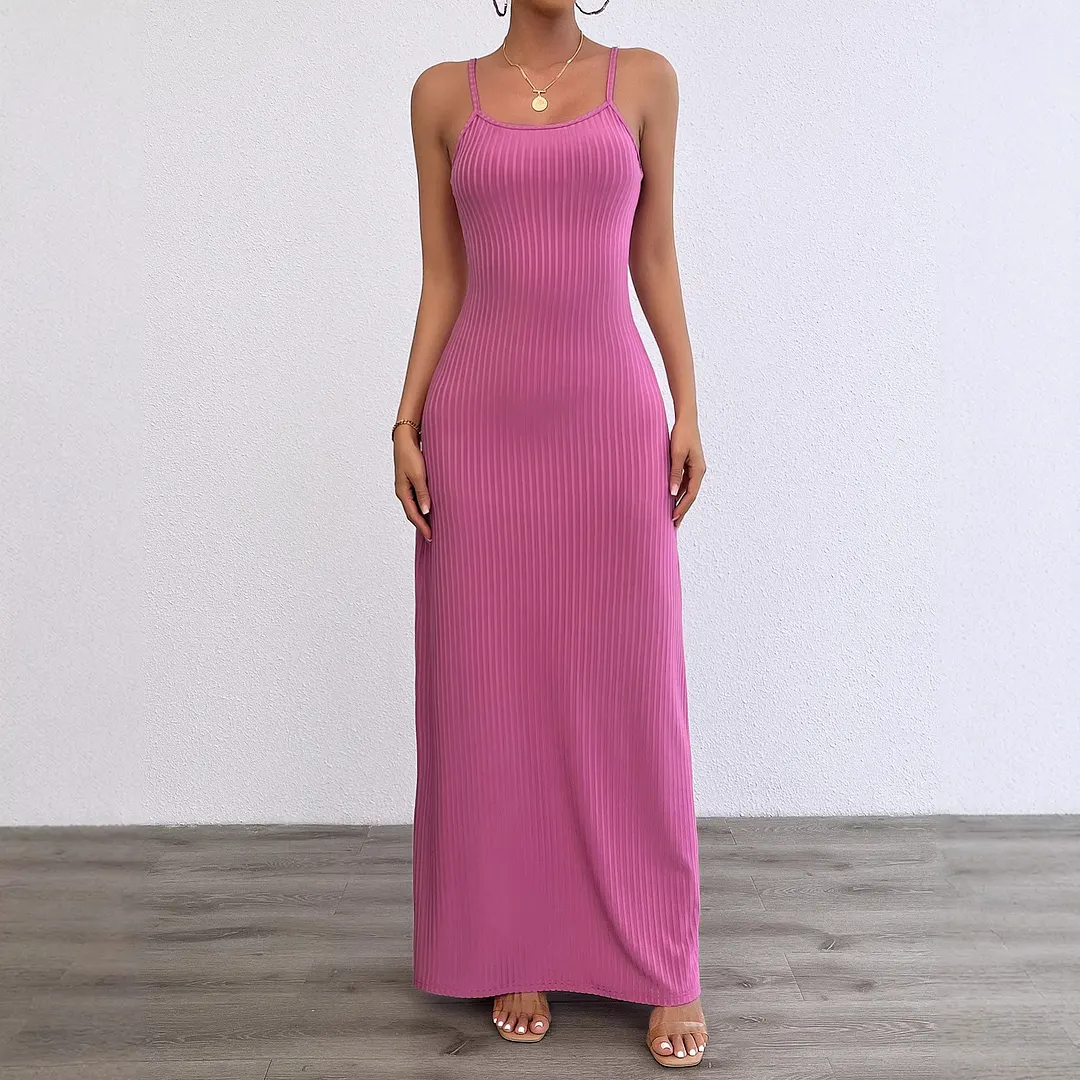 Nigikala Nigikala Spring/Summer New Print Sleeveless Elegance Elegance Open-Fork With Dress Woman